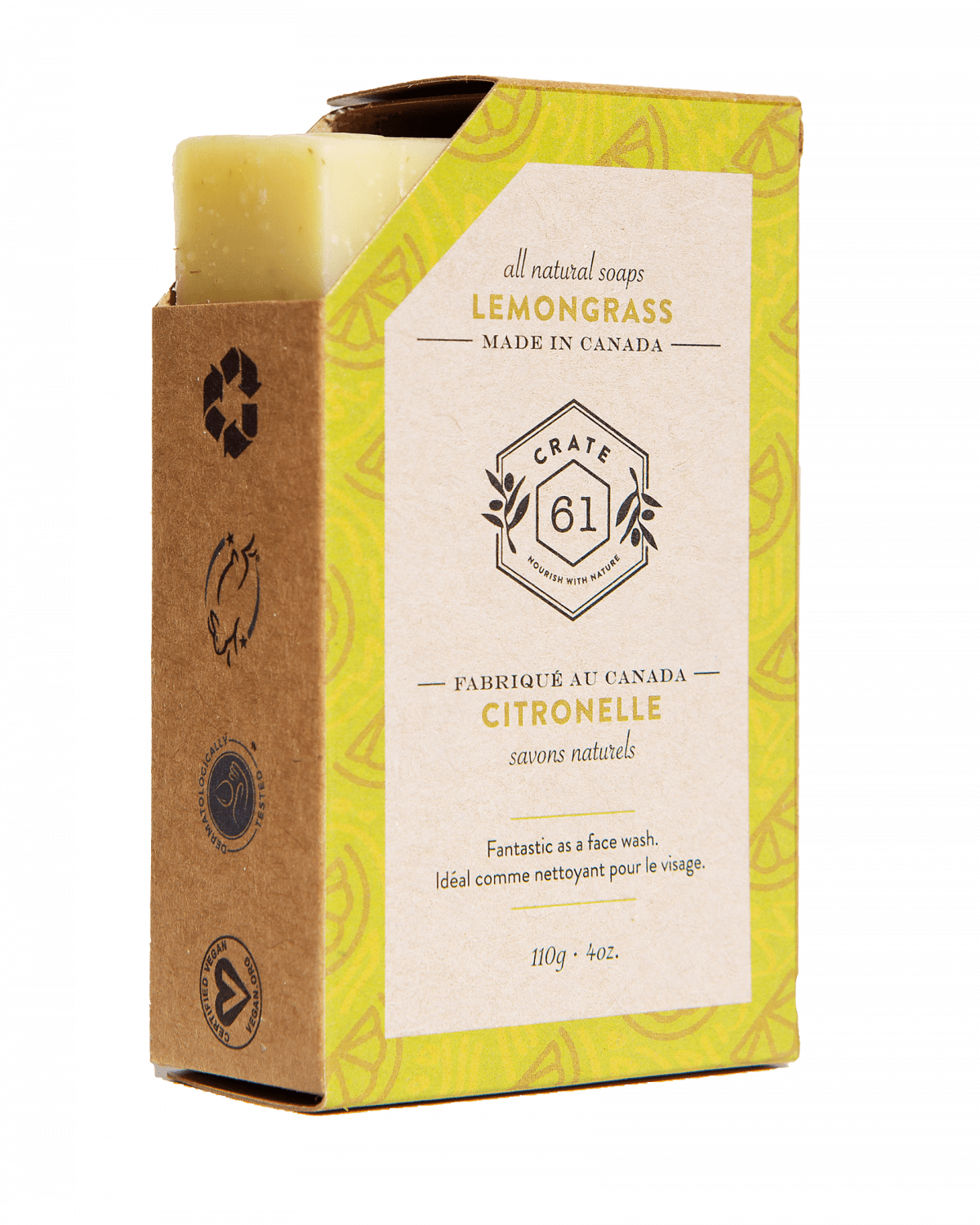 Savon Naturel 'Citronelle'/ 'Lemongrass' Natural Soap