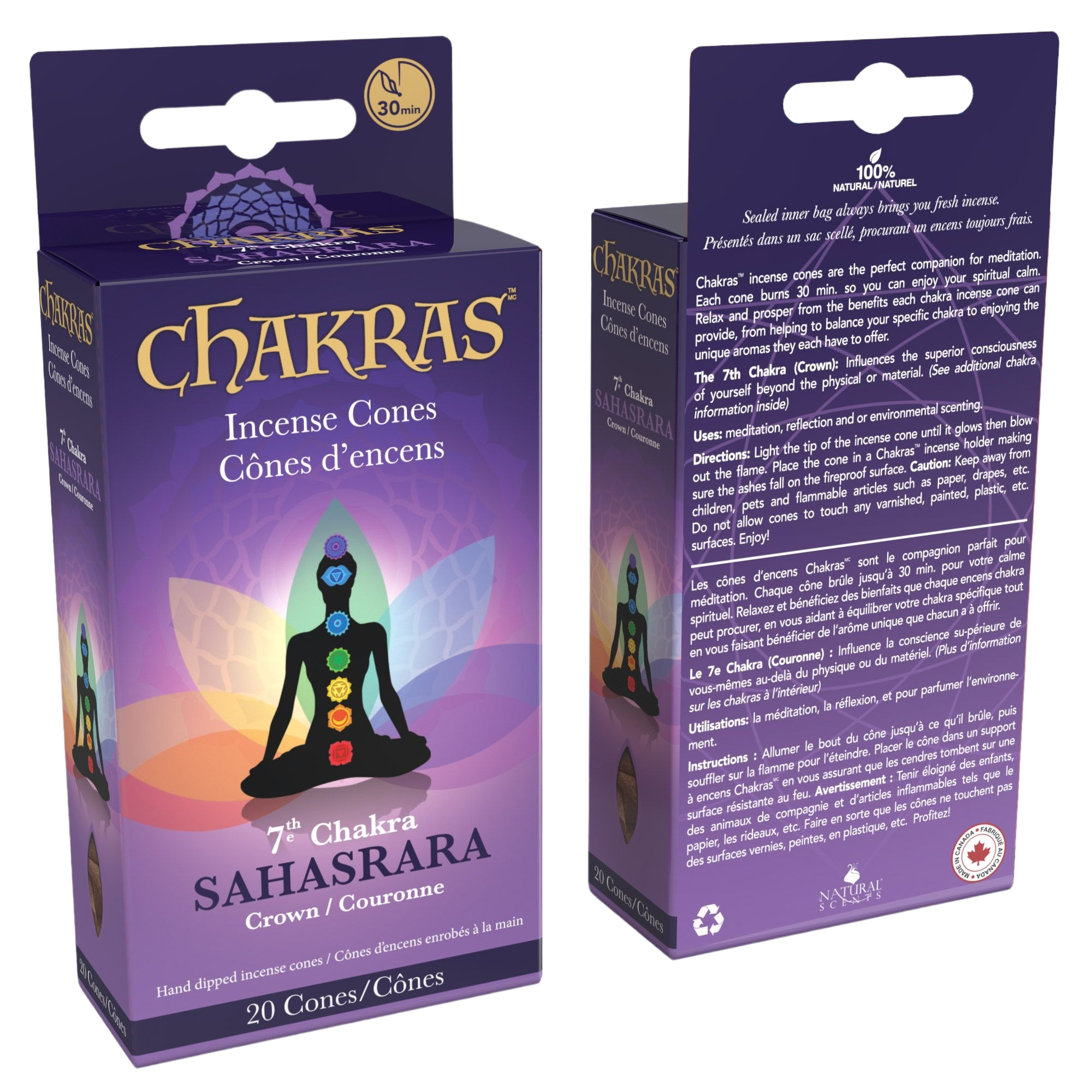 Encens 7e Chakra 'Couronne'/ 7th Chakra 'Crown' Incense