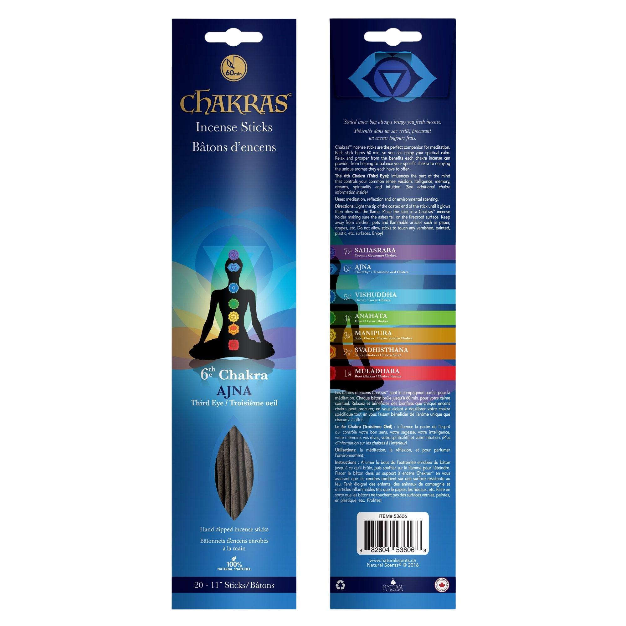 Encens 6e Chakra 'Troisième Oeil'/ 6th Chakra 'Third Eye' Incense