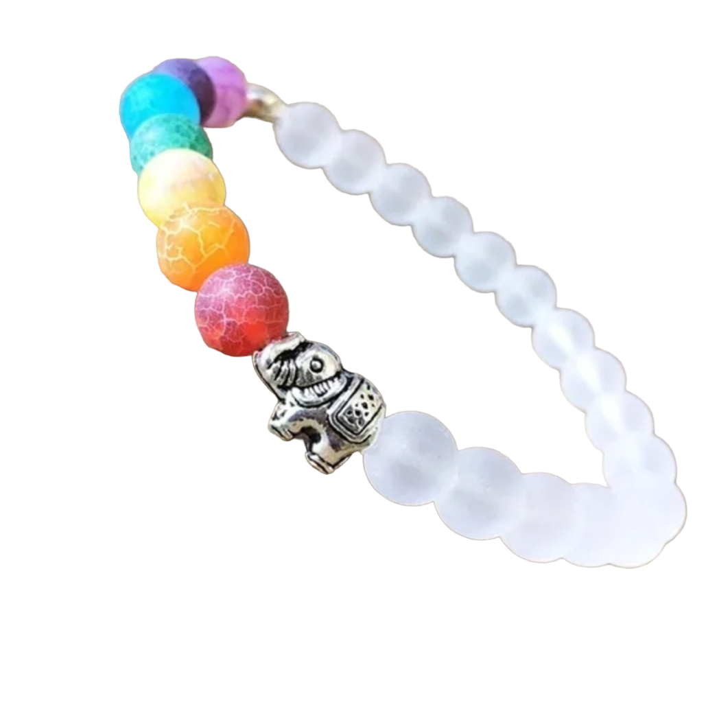 Bracelet Chakras 'Blanc'/ 'White' Chakras Bracelet